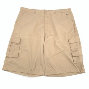 Attitude Cargo Khaki Casual Shorts Size 50 Mens Beige Tan Summer Big and Tall